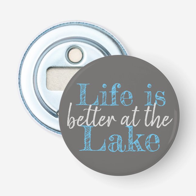 nautical LIFE IS BETTER AT THE LAKE | Bottle Opener (Front)