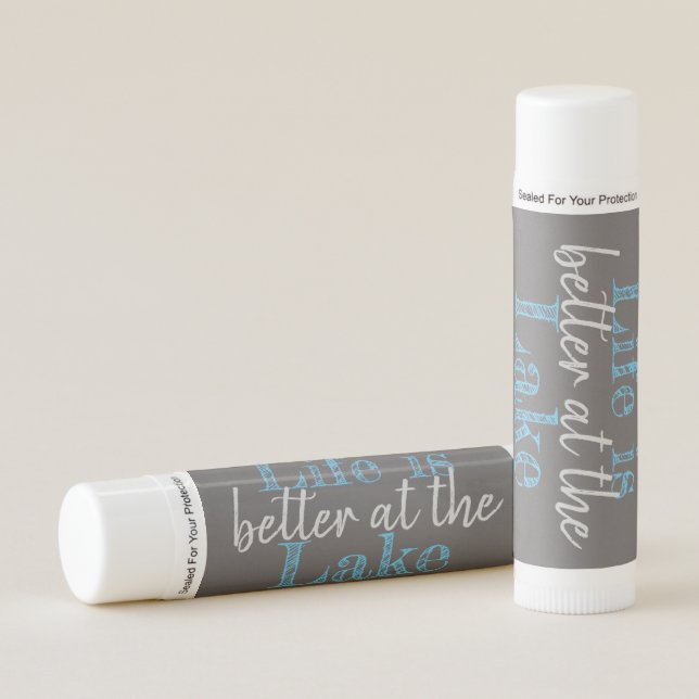 nautical LIFE IS BETTER AT THE LAKE | Lip Balm (Front)