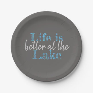 nautical LIFE IS BETTER AT THE LAKE | Paper Plates