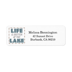 Nautical Life is Better at the Lake Quote Label