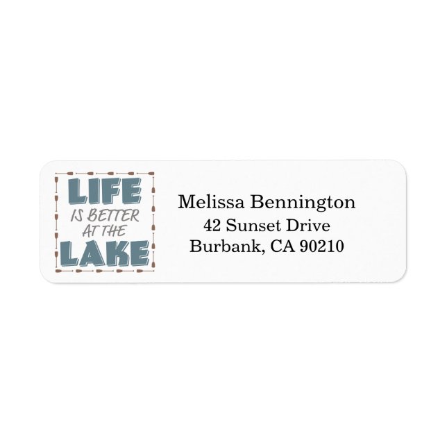 Nautical Life is Better at the Lake Quote Label (Front)