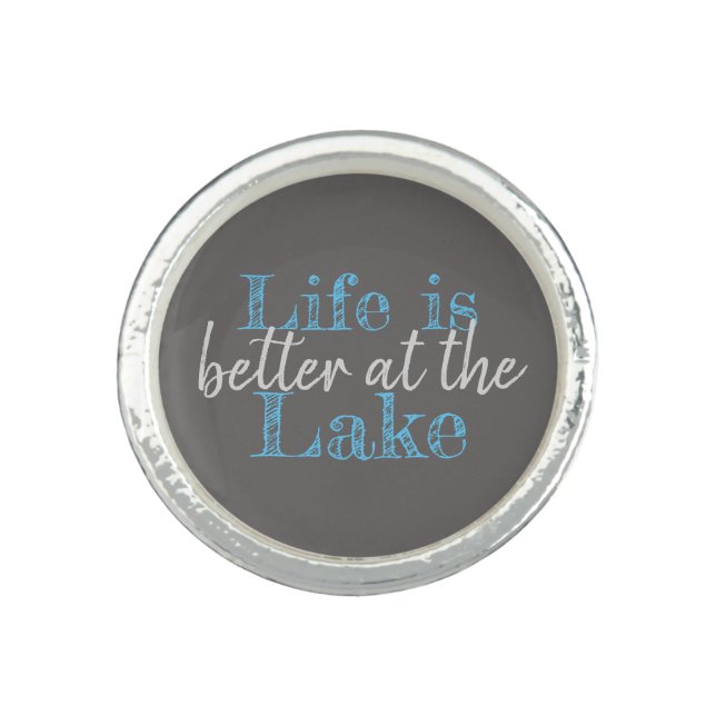 nautical LIFE IS BETTER AT THE LAKE | Ring (Front)