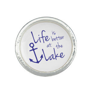 nautical LIFE IS BETTER AT THE LAKE   Ring