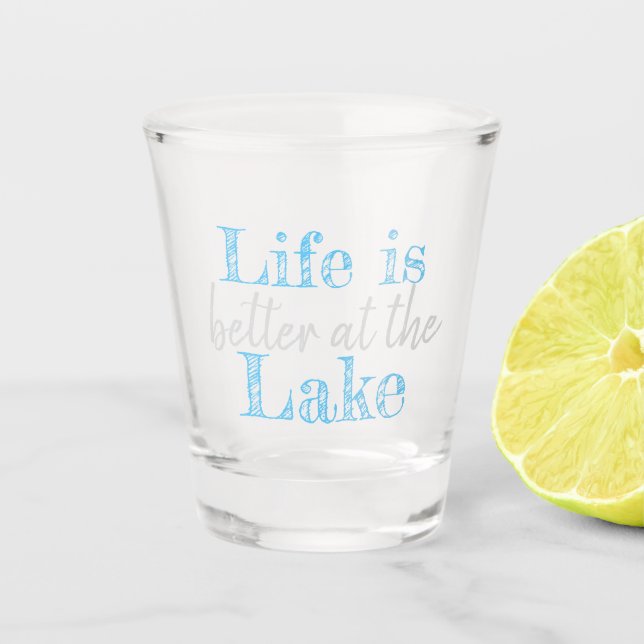 Nautical LIFE IS BETTER AT THE LAKE  | Shot Glass (Front)