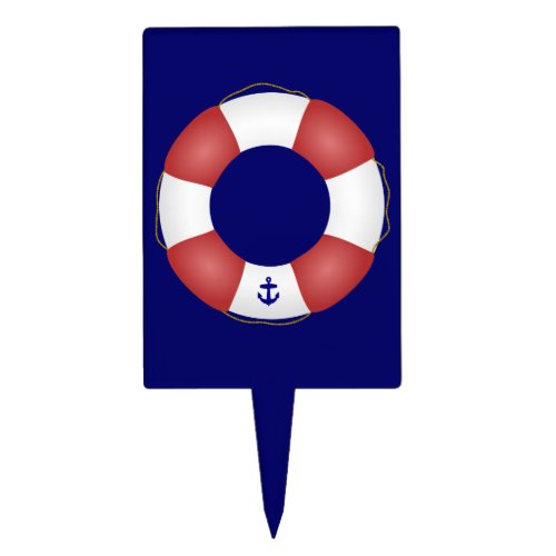 Nautical Life preserver Cake Topper