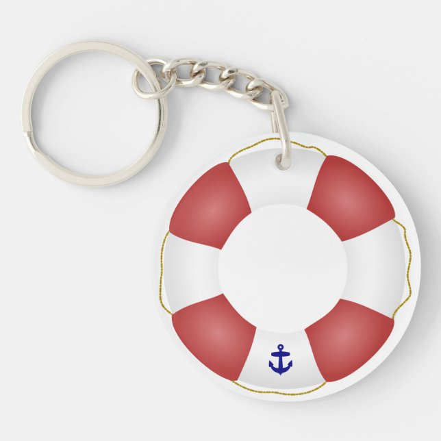 Nautical Life preserver Keychain (Front)