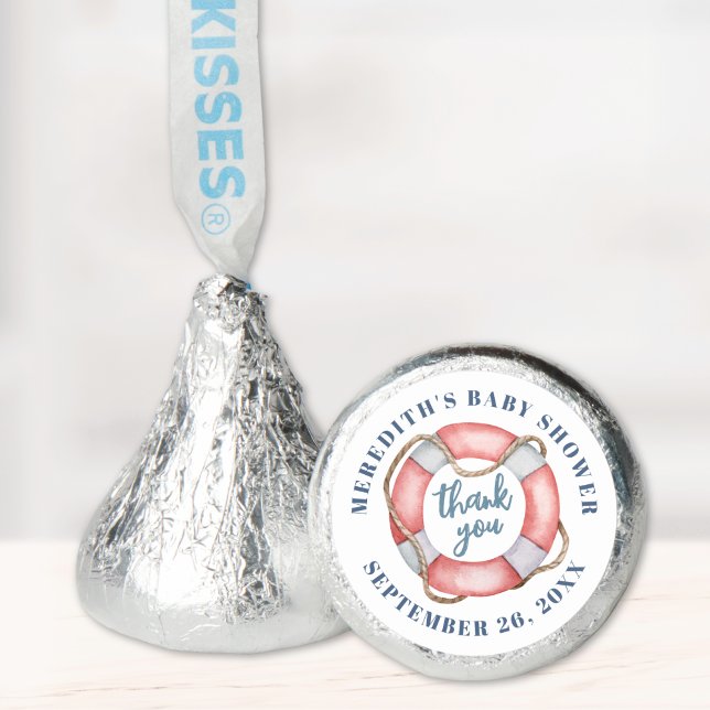 Nautical Life Ring Baby Shower Hershey®'s Kisses® (Nautical Life Ring Baby Shower Hershey®'s Kisses®)