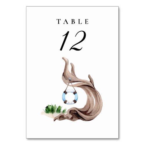 Nautical Life Ring Wedding Table Number