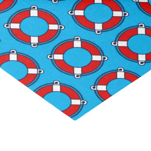 Nautical lifebelt ring buoy life preserver pattern tissue paper
