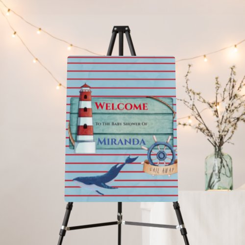 Nautical Light House Boy Baby Shower Foam Board