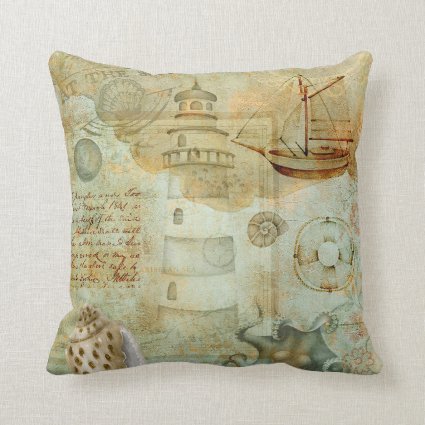 Nautical Light House Ocean Ship Sea Shell Ephemera