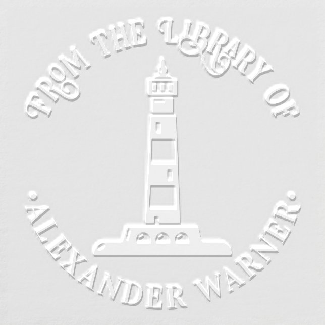 Nautical Lighthouse #2 “From the library of” Book Embosser (Design)
