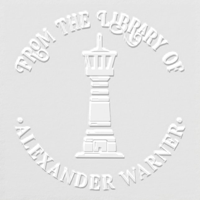 Nautical Lighthouse #3 “From the library of” Book Embosser (Design)