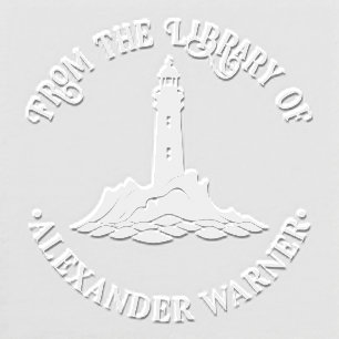 Nautical Lighthouse #3 “From the library of” Book  Embosser