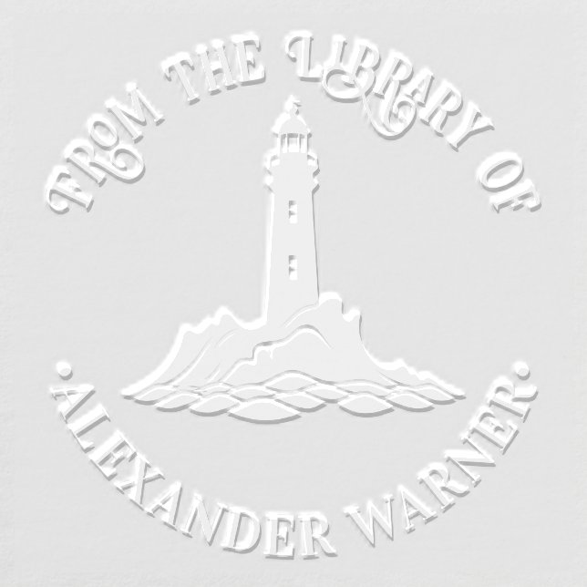 Nautical Lighthouse #3 “From the library of” Book  Embosser (Design)
