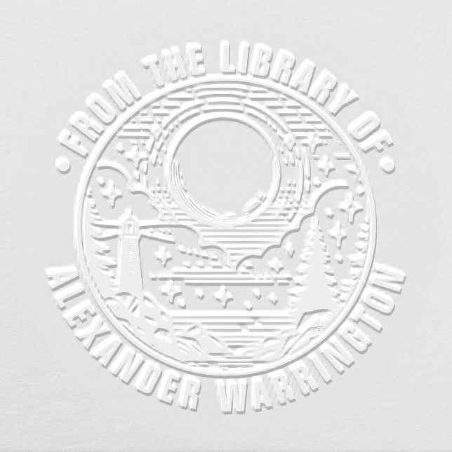 Nautical Lighthouse #5 Library Book Name Embosser (Design)