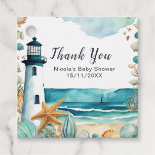 Nautical Lighthouse Baby Shower Favor Tags