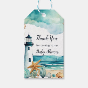 Nautical Lighthouse Baby Shower Gift Tags