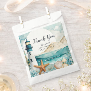 Nautical Lighthouse Birthday Favor Bag