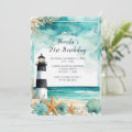 Nautical Lighthouse Birthday Party Invitation | Zazzle