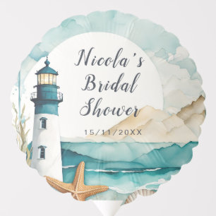 Nautical Lighthouse Bridal Shower Balloon