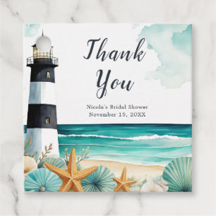 Nautical Lighthouse Bridal Shower Favor Tags