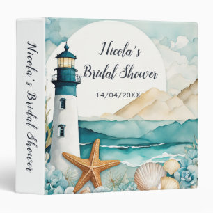 Nautical Lighthouse Bridal Shower Photo Album 3 Ring Binder