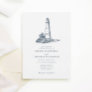 Nautical Lighthouse Ocean Seaside Wedding Invitation