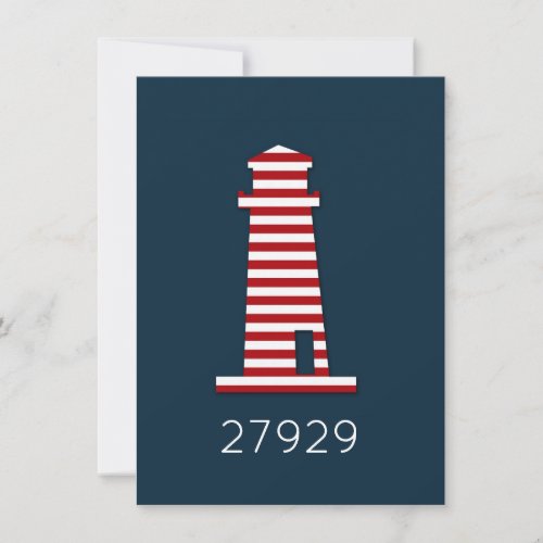 Nautical Lighthouse Patriotic Reunion Invite