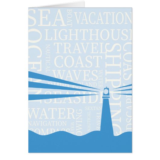 Nautical Lighthouse poster Cards (Front)