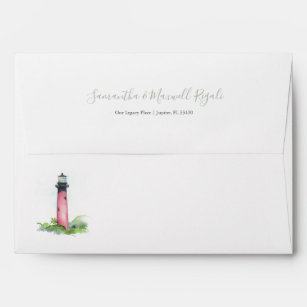 Nautical Lighthouse Return Address Envelope