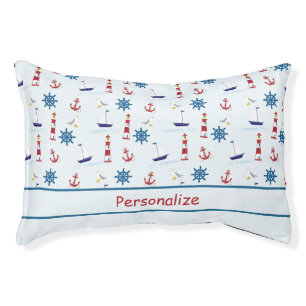 Nautical Lighthouse Sailboat Ocean Lake Dog Cat Pet Bed