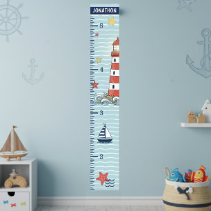 Nautical Lighthouse & Starfish Growth Chart ID1249
