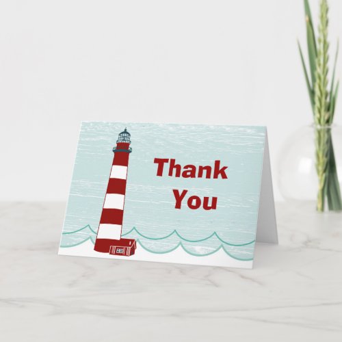 Nautical Lighthouse Thank You Card