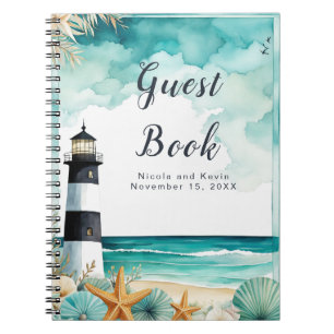 Nautical Lighthouse Wedding Guest Book