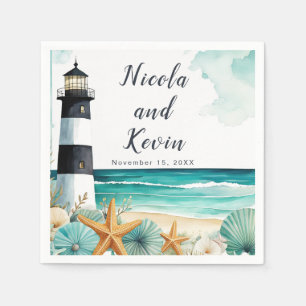 Nautical Lighthouse Wedding  Napkins