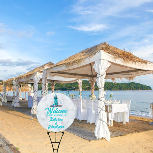 Nautical Lighthouse Welcome Wedding Sign