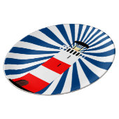 Nautical Lighthouse with Beams Porcelain Plate (Side)