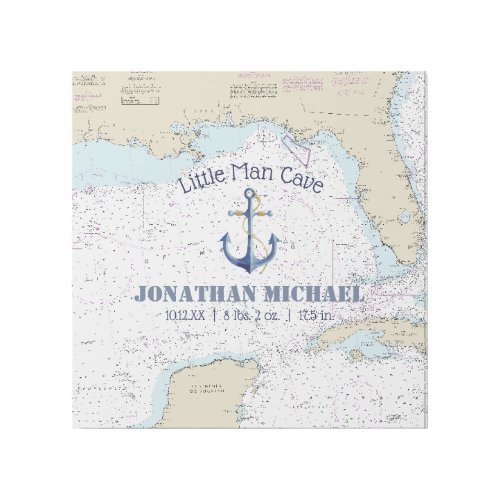 Nautical Little Man Cave Baby Boys Nursery Gallery Wrap