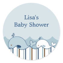 Nautical Little Whale Envelope Seals Stickers