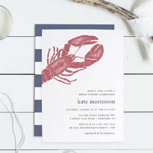Nautical Lobster Bridal Shower Invitation
