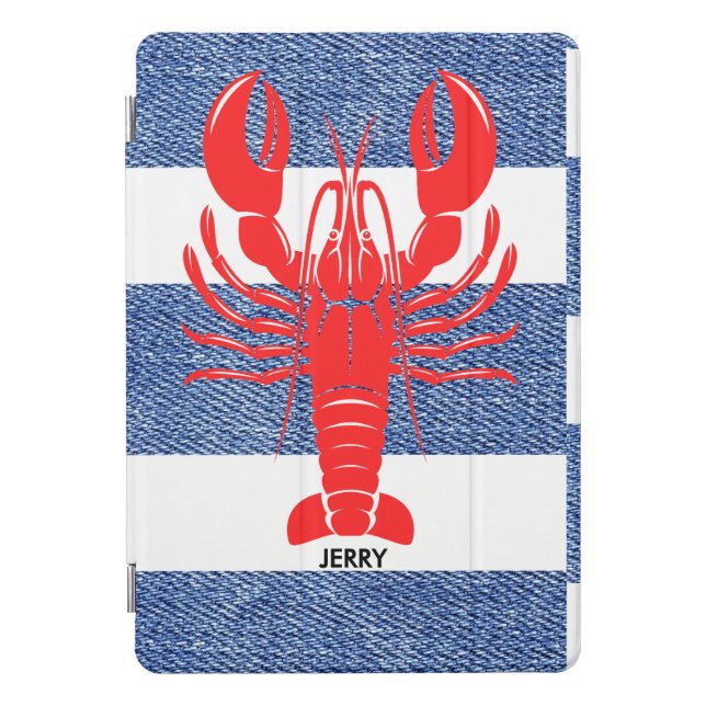 Nautical Lobster Coastal Style iPad Pro Cover (Front)