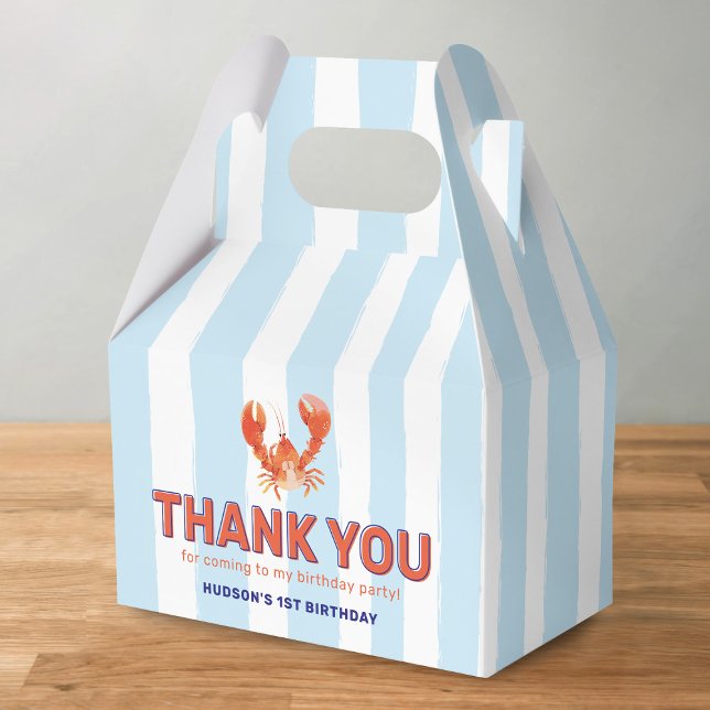Nautical Lobster Kids Birthday Favor Boxes (Creator Uploaded)