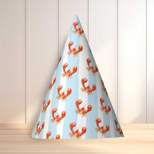 Nautical Lobster Kids Birthday Party Hat