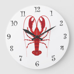 Nautical Lobster Large Clock