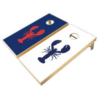 Nautical Lobster - Ocean Beach Cornhole Game