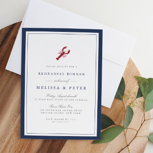 Nautical Lobster Rehearsal Dinner Invitation