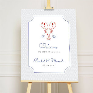Nautical Lobster Wedding Foam Board