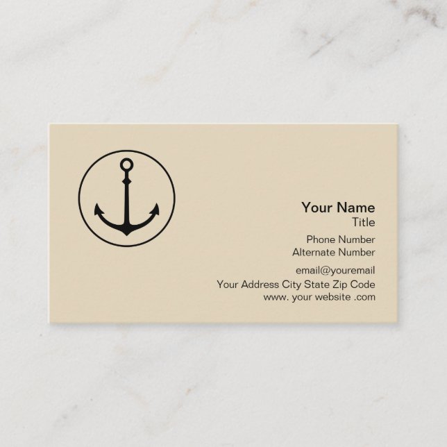 Nautical Logo Design Business Card (Front)