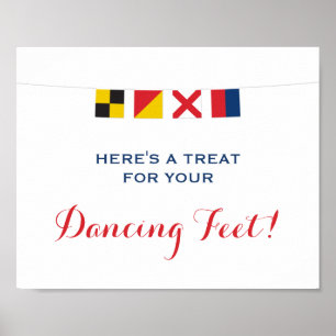 Nautical LOVE Flags Dancing Feet Sign